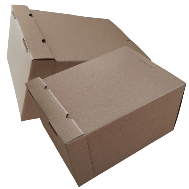 Короб архівний самозбірний 400×270×180 мм палітурний картон з відкидною кришкою ЮТЕК АРХ-СБ-400270180-1